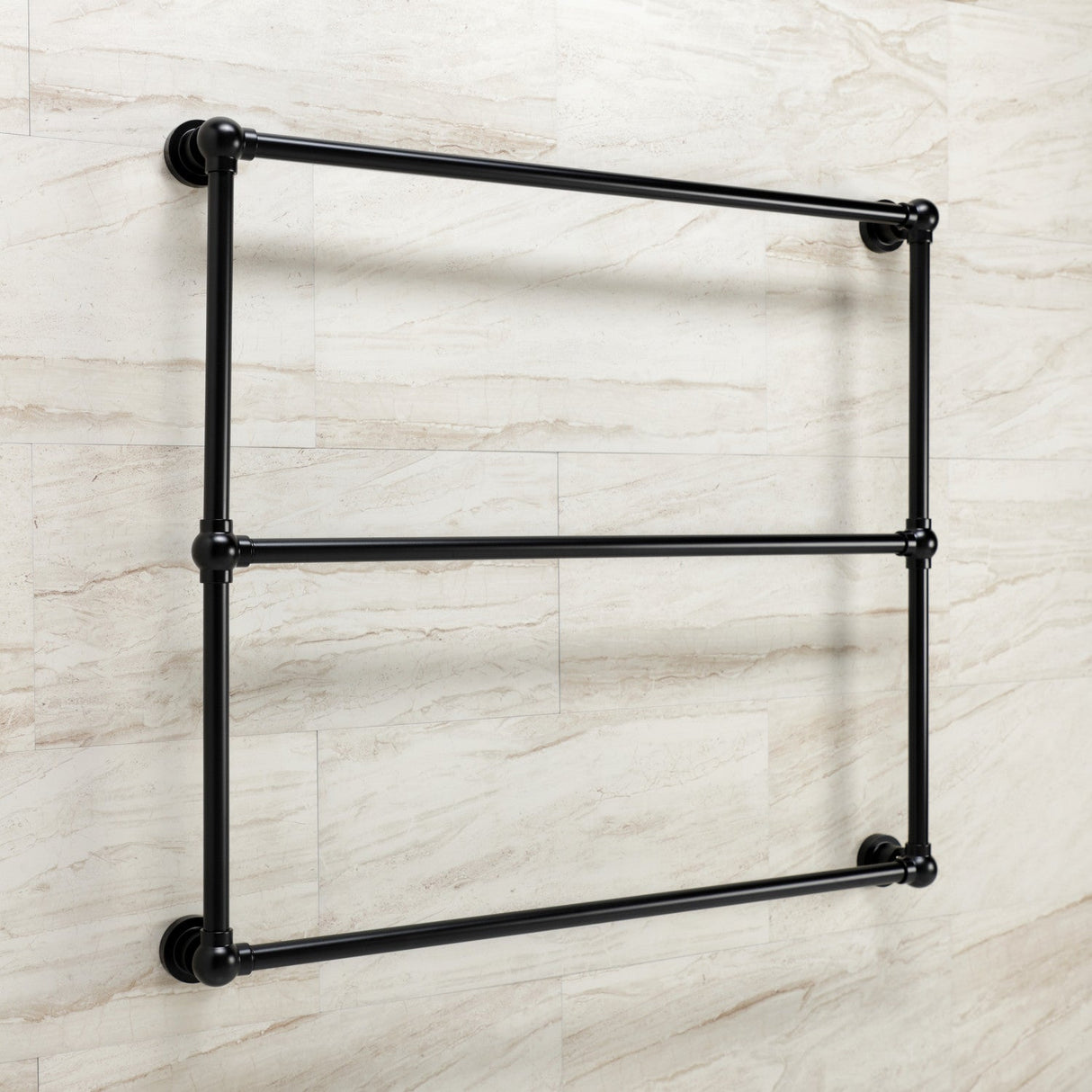 Palatine DTM32363MB 36-Inch Wall Mount 3-Bar Towel Rack, Matte Black