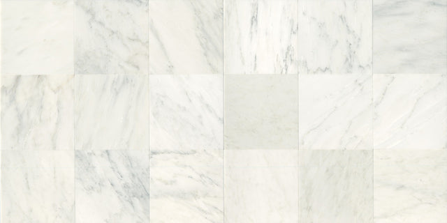 Daltile Marble First Snow Elegance Square 12x12 Honed Stone Tile