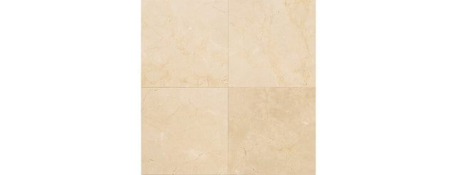 American Olean Marble Crema Marfil Elegance Square 12x12 Honed Stone Tile