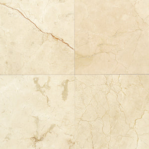 American Olean Marble Crema Marfil Classico Square 12x12 Honed Stone Tile