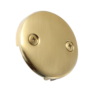Made To Match DTT107 Round Bathtub Overflow Plate, Brushed Brass