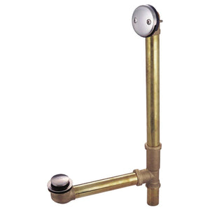 Made To Match DTT2168 21-Inch Brass Toe Touch Tub Waste and Overflow, Brushed Nickel