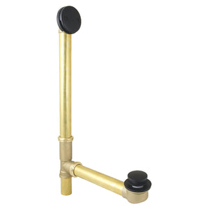 Made To Match DTT2200 25-Inch Brass Toe Touch Tub Waste and Overflow, Matte Black