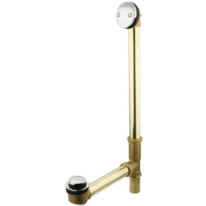 Made To Match DTT2201 25-Inch Brass Toe Touch Tub Waste and Overflow, Polished Chrome