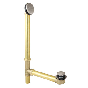 Made To Match DTT2208 25-Inch Brass Toe Touch Tub Waste and Overflow, Brushed Nickel