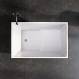 New England Home Goods 43" Cradle Freestanding Soaking Acrylic Bathtub