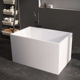 New England Home Goods 43" Cradle Freestanding Soaking Acrylic Bathtub