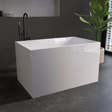 New England Home Goods 43" Cradle Freestanding Soaking Acrylic Bathtub