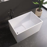 New England Home Goods 43" Cradle Freestanding Soaking Acrylic Bathtub