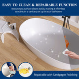 New England Home Goods 59" White Large Capacity Freestanding Deep Soaking Acrylic Bathtub