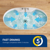 New England Home Goods 63" Veridia Freestanding Bathtub Solid Surface Stone