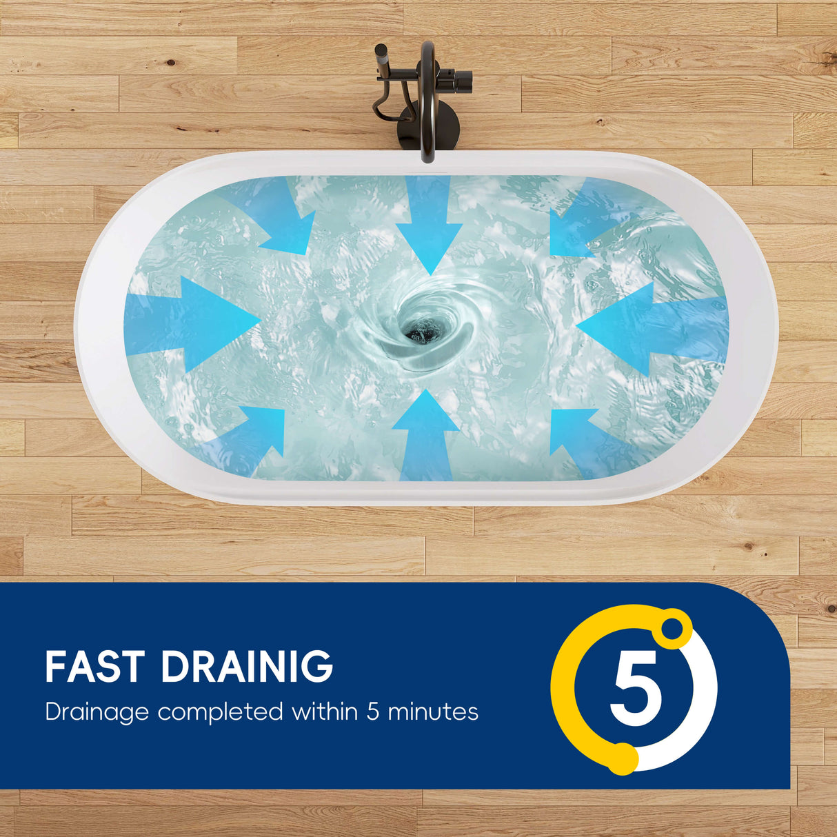 New England Home Goods Clearwater 59" Freestanding Tub in White - Stone Resin Solid Surface