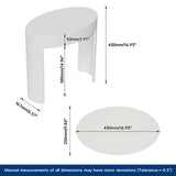 New England Home Goods 16" Forma Solid Surface Shower Stool