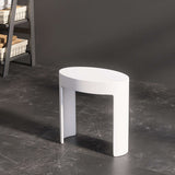 New England Home Goods 16" Forma Solid Surface Shower Stool