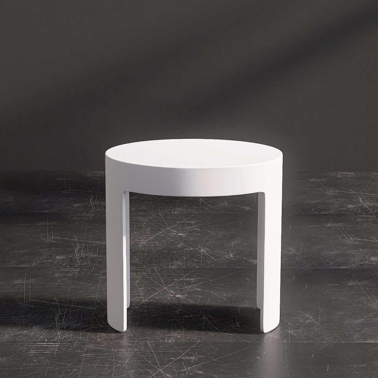 New England Home Goods Hood 17" Shower Stool in White - Stone Resin Solid Surface