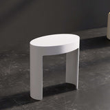 New England Home Goods 16" Forma Solid Surface Shower Stool