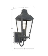 Dumont 1 Light Graphite Outdoor Sconce DUM-9801-GE