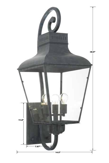 Dumont 4 Light Graphite Outdoor Sconce DUM-9804-GE