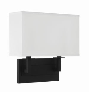 Durham 2 Light Black Forged Sconce DUR-A3542-BF