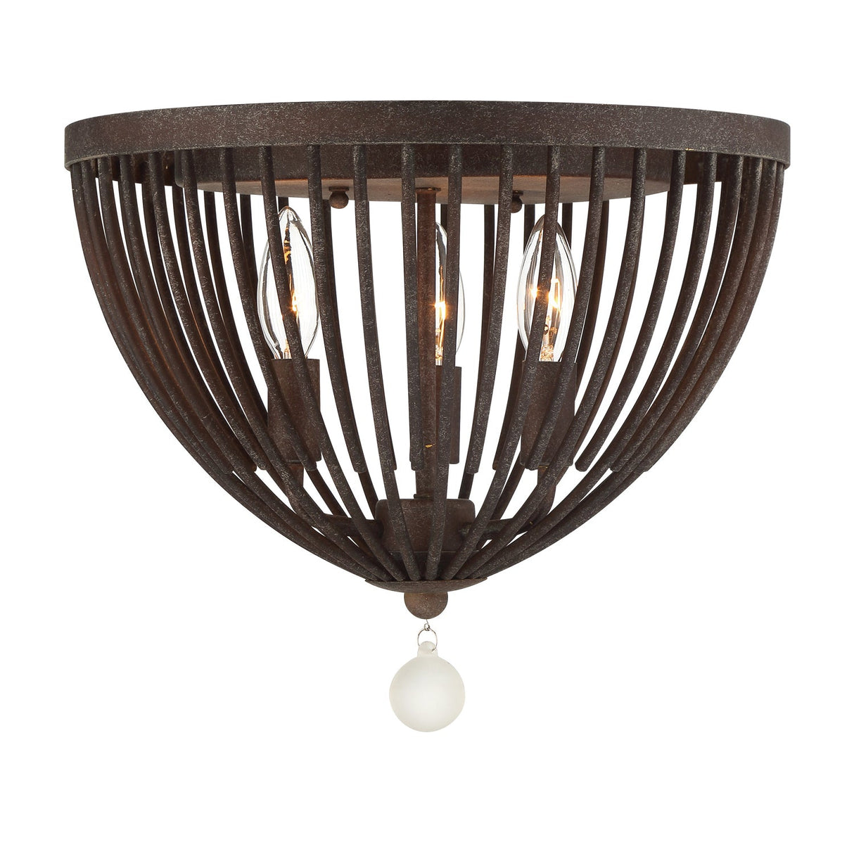 Duval 3 Light Forged Bronze Flush Mount DUV-620-FB