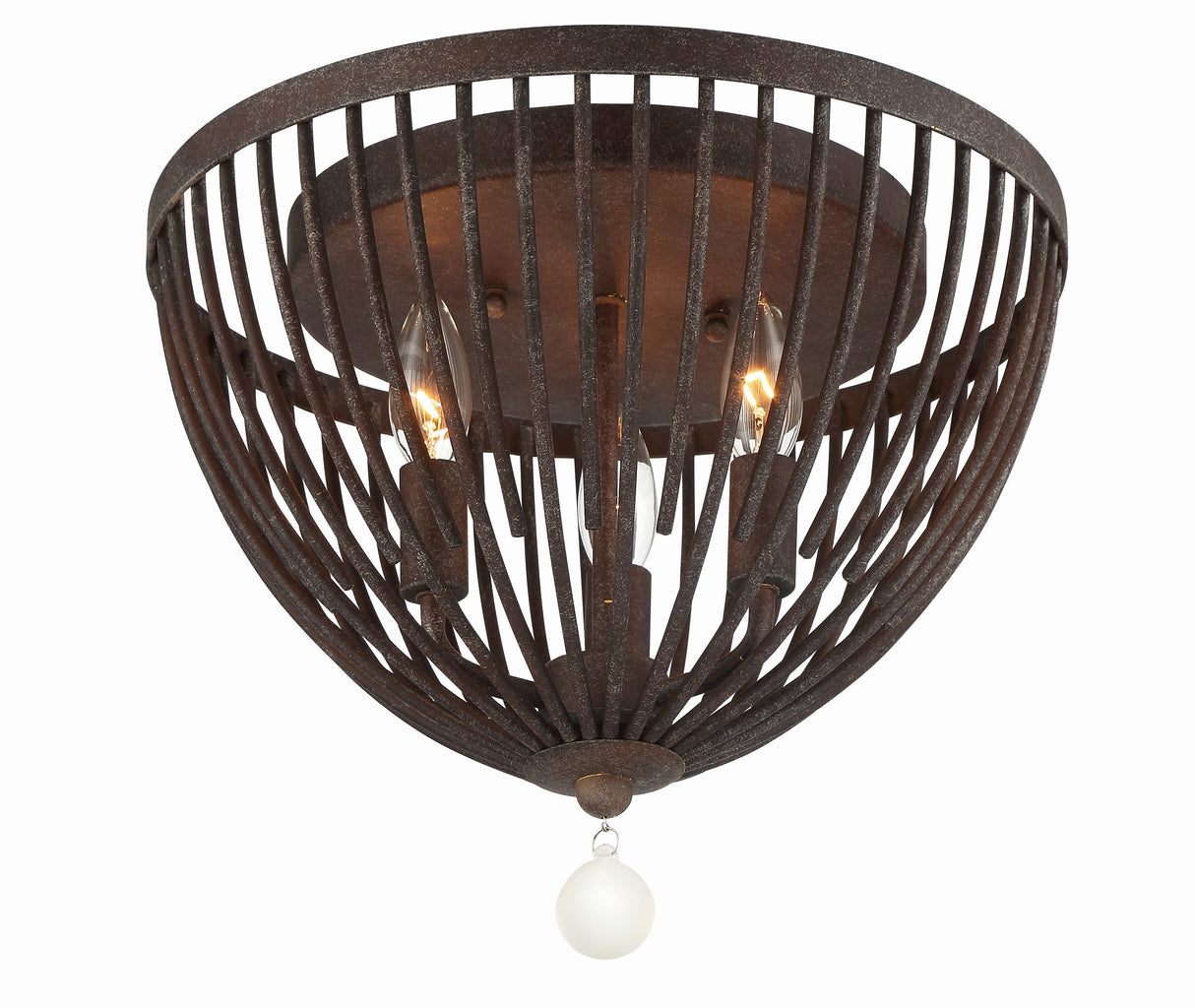 Duval 3 Light Forged Bronze Flush Mount DUV-620-FB