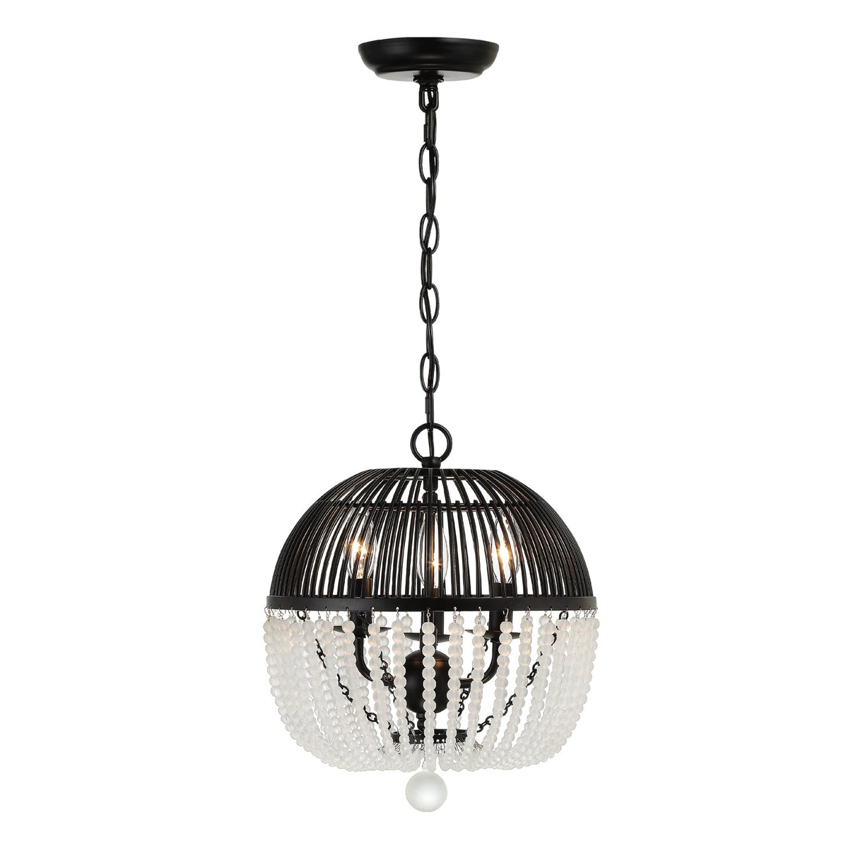 Duval 3 Light Matte Black Mini Chandelier DUV-623-MK