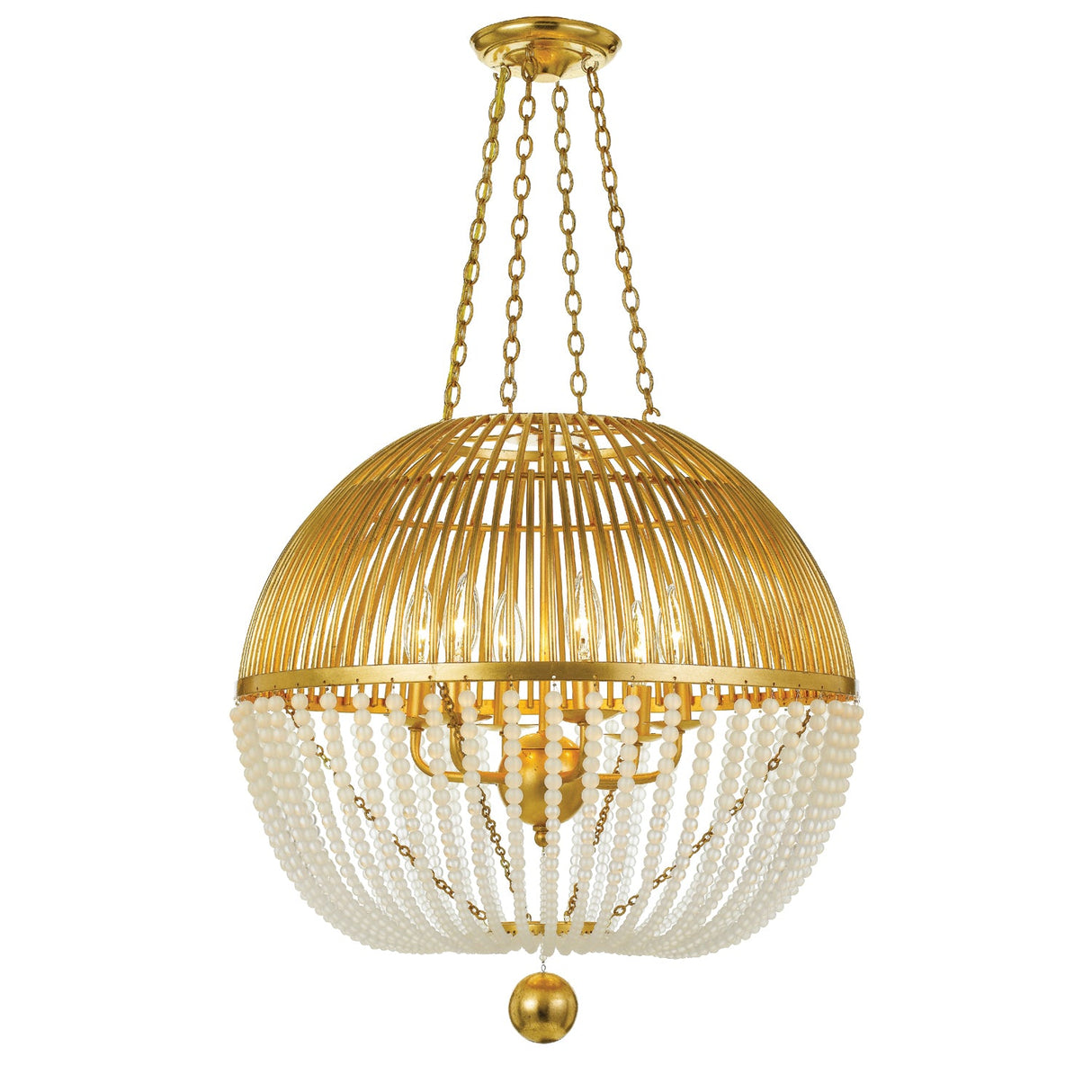 Duval 6 Light Antique Gold Chandelier DUV-626-GA