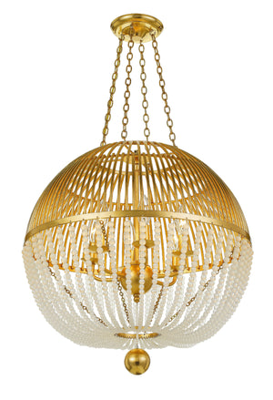 Duval 6 Light Antique Gold Chandelier DUV-626-GA