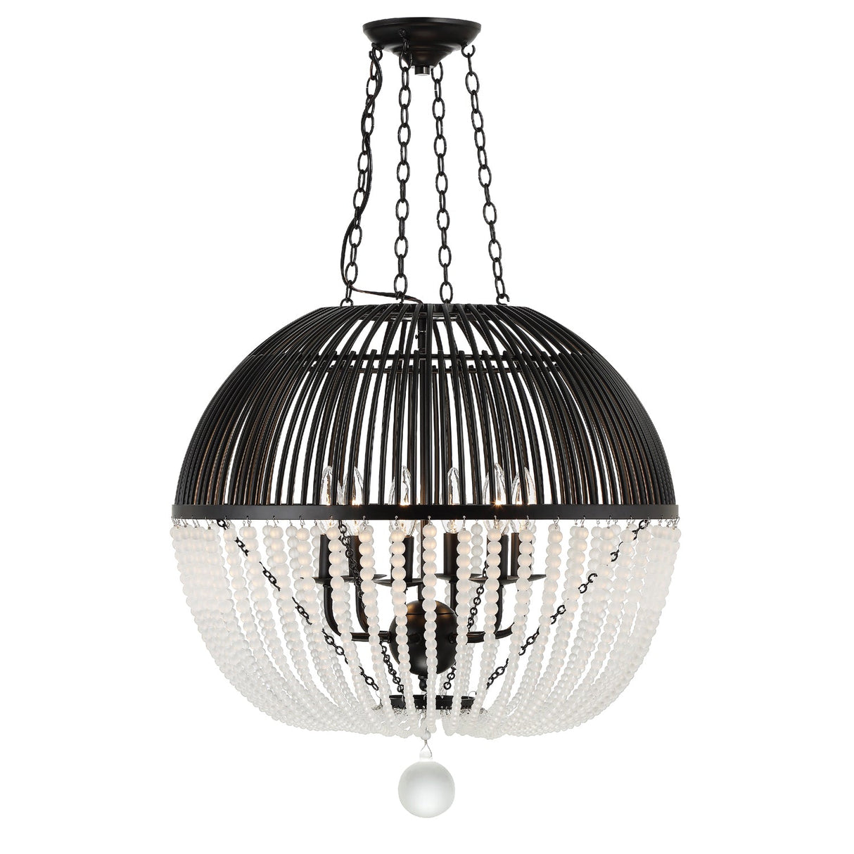 Duval 6 Light Matte Black Chandelier DUV-626-MK