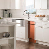 ZLINE 18 in. Compact Top Control Dishwasher with Copper Panel and Traditional Handle, 52dBa (DW-C-H-18)