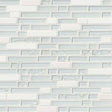 Delano blanco 11.87X11.87 glass stone mesh mounted mosaic tile SMOT-SGLS-DELBLA6MM product shot multiple tiles angle view