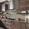 Dove gray handcrafted 3x6 glossy ceramic gray subway tile SMOT-PT-DG36 product shot multiple tiles wall view #Size_3"x6"
