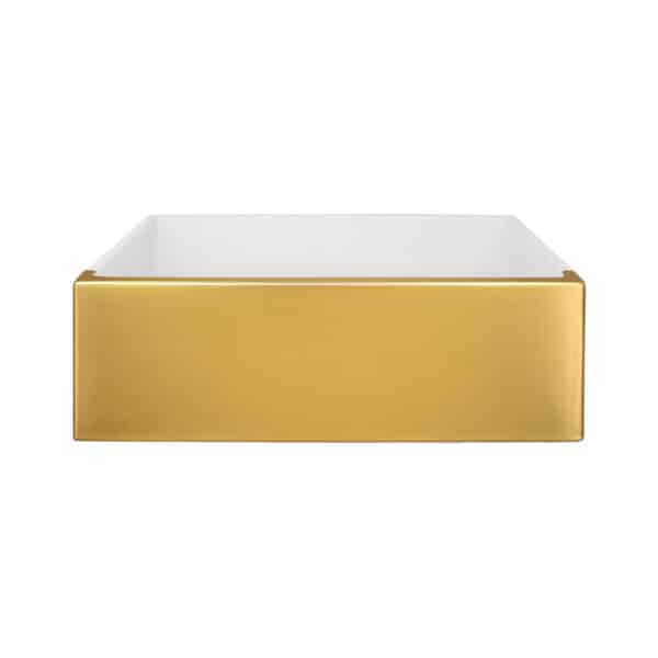 30" Gold Native Trails Precious Metals Dreamer Farmhouse Single Basin Fireclay Kitchen Sink Native Trails Dreamer Farmhouse Kitchen Sink PMK3018 (Showroom Display for Sale)