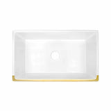 30" Gold Native Trails Precious Metals Dreamer Farmhouse Single Basin Fireclay Kitchen Sink Native Trails Dreamer Farmhouse Kitchen Sink PMK3018