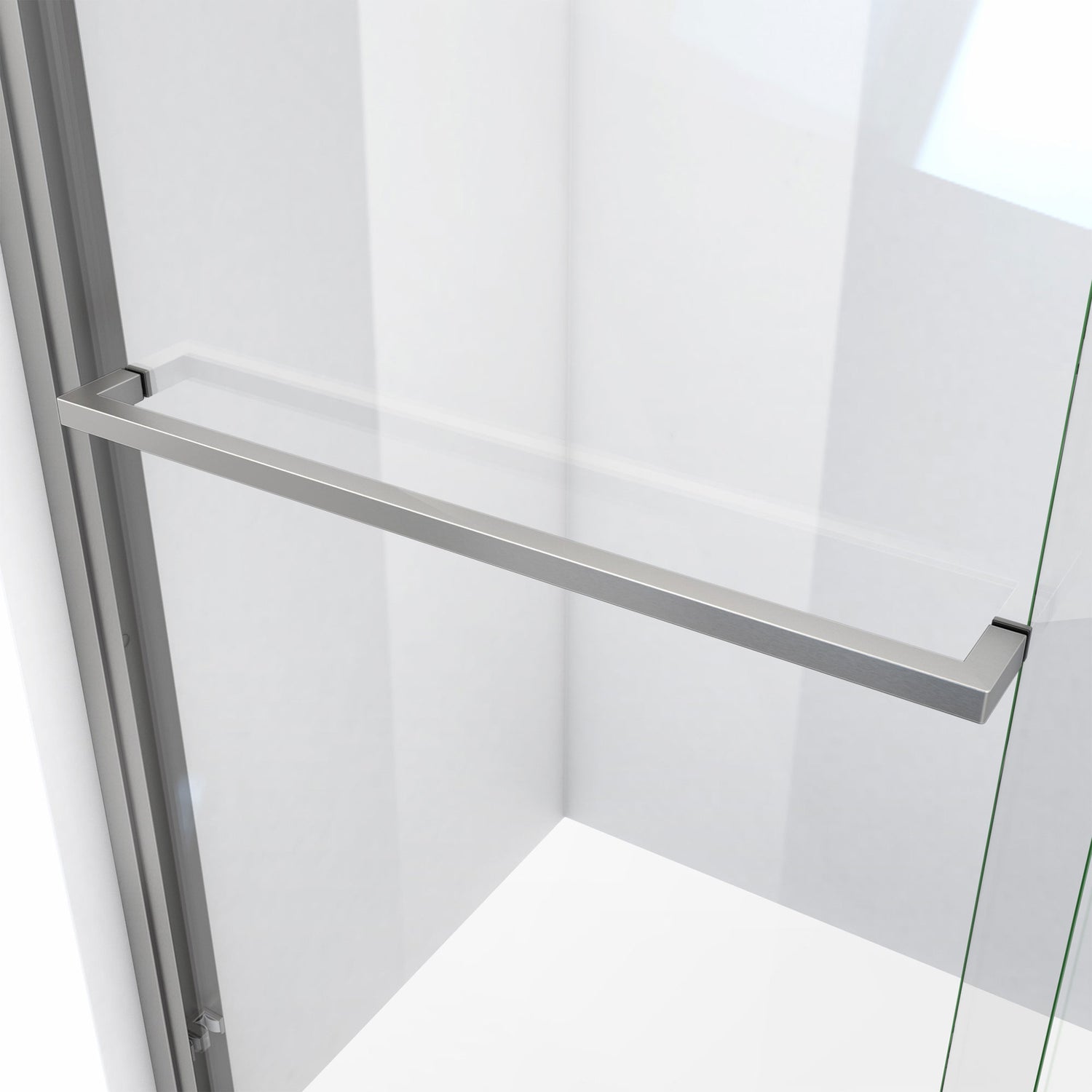 DreamLine Duet Plus 55-59 in. W x 58 in. H Semi-Frameless Bypass Sliding Tub Door in Brushed Nickel