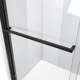 DreamLine Duet Plus 44-48 in. W x 72 in. H Semi-Frameless Bypass Sliding Shower Door in Satin Black