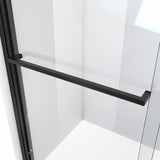 DreamLine Duet Plus 55-59 in. W x 58 in. H Semi-Frameless Bypass Sliding Tub Door in Satin Black
