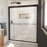 DreamLine Duet Plus 56-60 in. W x 72 in. H Semi-Frameless Bypass Sliding Shower Door in Oil Rubbed Bronze
