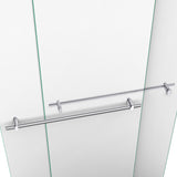 DreamLine Duet 30 in. D x 60 in. W x 74 3/4 in. H Semi-Frameless Bypass Shower Door in Brushed Nickel and Center Drain White Base