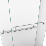 DreamLine Duet 32 in. D x 60 in. W x 74 3/4 in. H Semi-Frameless Bypass Shower Door in Chrome and Center Drain White Base