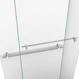 DreamLine Duet 36 in. D x 60 in. W x 74 3/4 in. H Semi-Frameless Bypass Shower Door in Brushed Nickel and Right Drain White Base