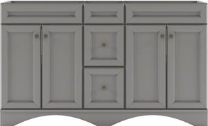 Virtu USA Talisa 60" Double Cabinet in White - Luxe Bathroom Vanities