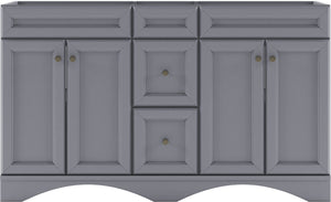 Virtu USA Talisa 60" Double Cabinet in White - Luxe Bathroom Vanities