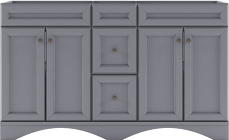 Virtu USA Talisa 60" Double Cabinet in White - Luxe Bathroom Vanities