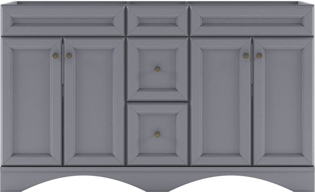 Virtu USA Talisa 60" Double Cabinet in White - Luxe Bathroom Vanities
