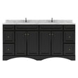 Virtu USA Talisa 72" Double Bath Vanity in White with White Quartz Top and Round Sinks - Luxe Bathroom Vanities