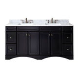 Virtu USA Talisa 72" Double Bath Vanity in Espresso with Marble Top and Square Sink - Luxe Bathroom Vanities Luxury Bathroom Fixtures Bathroom Furniture