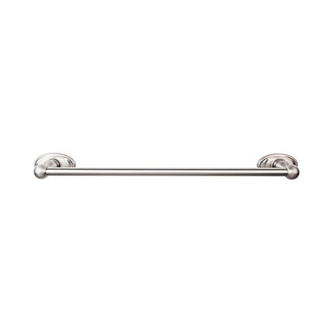 Top Knobs ED10C Edwardian Bath 30" Single Towel Bar  - Oval Backplate - Brushed Satin Nickel