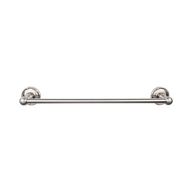 Top Knobs ED10E Edwardian Bath 30" Single Towel Bar  - Ribbon Backplate - Brushed Satin Nickel