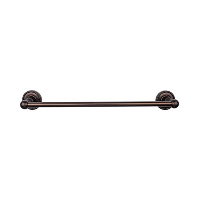 Top Knobs ED10F Edwardian Bath 30" Single Towel Bar  - Rope Backplate - Oil Rubbed Bronze